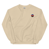 Polyamory Flag Embroidered Circle Sweatshirt: Celebratory LGBTQ+ Pride Design