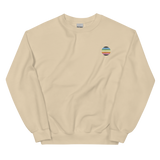 Queer Flag Embroidered Circle Sweatshirt: Celebratory LGBTQ+ Pride Design