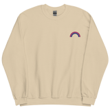 Embroidered Bisexual Rainbow Sweater: Pride Flag LGBTQ+ Design