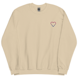 Bisexual Heart Sweatshirt: Embroidered Pride Sweater