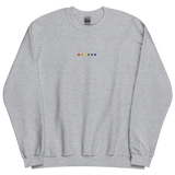 Embroidered Pride Sweatshirt: Pride Flag Horizontal Circle Design
