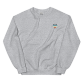 Queer Flag Embroidered Heart Sweater: Celebratory LGBTQ+ Pride Design
