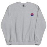 Bisexual Flag Embroidered Circle Sweatshirt: Celebratory LGBTQ+ Pride Design
