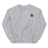 Polyamory Flag Embroidered Circle Sweatshirt: Celebratory LGBTQ+ Pride Design