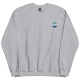 Gay Pride Flag Embroidered Circle Sweatshirt: Celebratory LGBTQ+ Pride Design