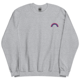 Embroidered Bisexual Rainbow Sweater: Pride Flag LGBTQ+ Design