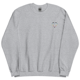 Queer Heart Sweatshirt: Embroidered Pride Sweater