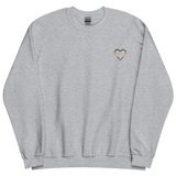 Philly Pride Heart Sweatshirt: Embroidered Pride Sweater