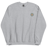 Embroidered Sweatshirt: Queer Pride Ring Emblem Design