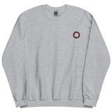 Embroidered Sweatshirt: Polyamory Pride Ring Emblem Design