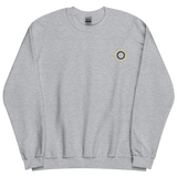 Embroidered Sweatshirt: Nonbinary Pride Ring Emblem Design