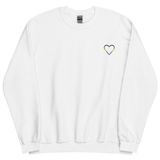 Philly Pride Heart Sweatshirt: Embroidered Pride Sweater