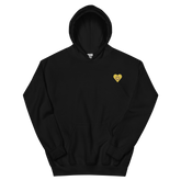 Intersex Flag Embroidered Heart Hoodie: Celebratory LGBTQ+ Pride Design