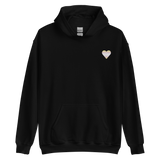 Pangender Flag Embroidered Heart Hoodie: Celebratory LGBTQ+ Pride Design