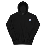 Bigender Flag Embroidered Circle Hoodie: Celebratory LGBTQ+ Pride Design