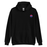 Bisexual Flag Embroidered Circle Hoodie: Celebratory LGBTQ+ Pride Design
