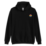 Gilbert Baker Pride Flag Embroidered Circle Hoodie: Celebratory LGBTQ+ Pride Design