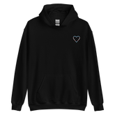 Transgender Heart Hoodie: Embroidered Pride Sweatshirt