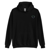 Gay Pride Heart Hoodie: Embroidered Pride Sweatshirt