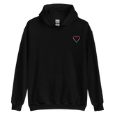 Pansexual Heart Hoodie: Embroidered Pride Sweatshirt