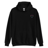 Polysexual Heart Hoodie: Embroidered Pride Sweatshirt