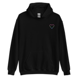 Polysexual Heart Hoodie: Embroidered Pride Sweatshirt