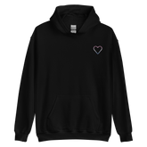 Bigender Heart Hoodie: Embroidered Pride Sweatshirt
