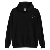 Demigender Heart Hoodie: Embroidered Pride Sweatshirt