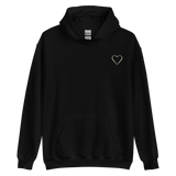 Demigender Heart Hoodie: Embroidered Pride Sweatshirt