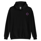 Embroidered Hoodie: Bisexual Pride Ring Emblem Design