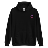 Embroidered Hoodie: Bisexual Pride Ring Emblem Design