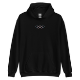 Transgender Pride Hoodie: Interlaced Heart Outlines Embroidered Sweatshirt