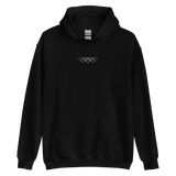 Demigender Pride Hoodie: Interlaced Heart Outlines Embroidered Sweatshirt