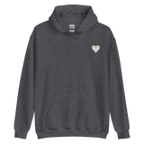 Pangender Flag Embroidered Heart Hoodie: Celebratory LGBTQ+ Pride Design