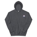 Bigender Flag Embroidered Circle Hoodie: Celebratory LGBTQ+ Pride Design