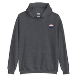 Genderfluid Flag Embroidered Circle Hoodie: Celebratory LGBTQ+ Pride Design
