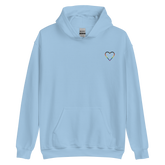 Philly Pride Heart Hoodie: Embroidered Pride Sweatshirt