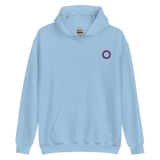 Embroidered Hoodie: Bisexual Pride Ring Emblem Design