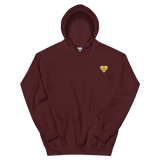 Intersex Flag Embroidered Heart Hoodie: Celebratory LGBTQ+ Pride Design