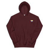 Nonbinary Flag Embroidered Heart Hoodie: Celebratory LGBTQ+ Pride Design