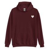 Pangender Flag Embroidered Heart Hoodie: Celebratory LGBTQ+ Pride Design
