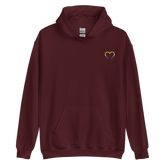 Nonbinary Heart Hoodie: Embroidered Pride Sweatshirt