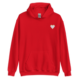Pangender Flag Embroidered Heart Hoodie: Celebratory LGBTQ+ Pride Design