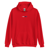 Embroidered Genderfluid Hoodie: Pride Flag Horizontal Heart Design