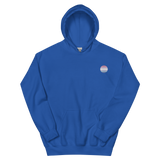 Bigender Flag Embroidered Circle Hoodie: Celebratory LGBTQ+ Pride Design
