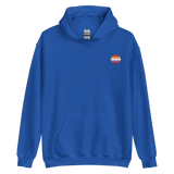 Lesbian Flag Embroidered Circle Hoodie: Celebratory LGBTQ+ Pride Design