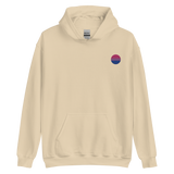 Bisexual Flag Embroidered Circle Hoodie: Celebratory LGBTQ+ Pride Design