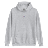Embroidered Bisexual Hoodie: Pride Flag Horizontal Square Design