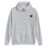 Bisexual Flag Embroidered Circle Hoodie: Celebratory LGBTQ+ Pride Design
