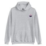 Genderfluid Flag Embroidered Circle Hoodie: Celebratory LGBTQ+ Pride Design